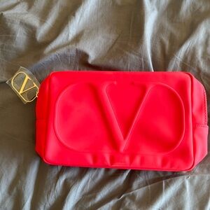 Valentino scarlet cosmetic bag